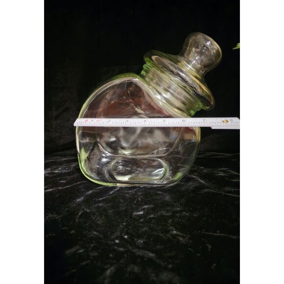 Vintage Clear Glass Jar Canister with Lid - Picture 5 of 9